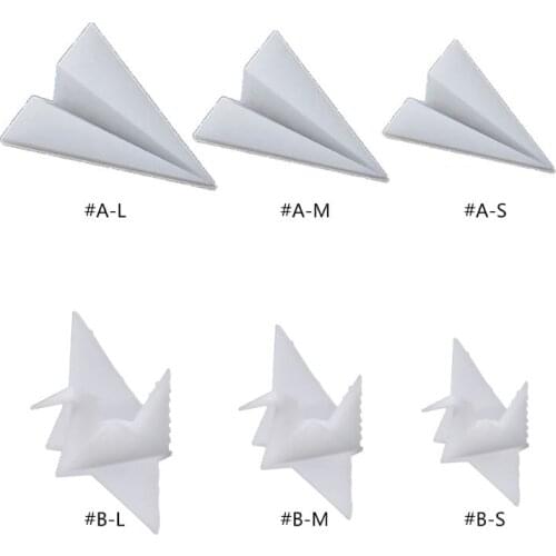 5Pcs Mini Paper Craft Crane Paper Plane Modeling Resin Mold Landscape Fillers DIY Fillings Material Resin Jewerly Making