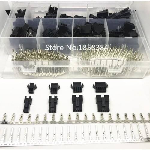 520Pcs/set 2.5mm Pitch 2 3 4 5 Pin JST SM Male & Female Plug Housing Pin Header Crimp Terminals Connector Kit