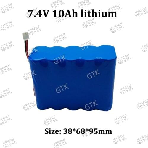 7.4V 10AH Lipo bateria 7.4V lithium 8.4V li ion 18650 cell for Digital water pump drill monitor GPS hernia lamp LED lamp strip
