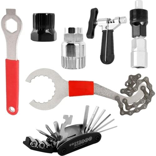 7 Pcs Steel Bike Chain Repair Wrench Freewheel Wrench MTB Road Bike Bicycle Repair Tools Hand Tools Cycling