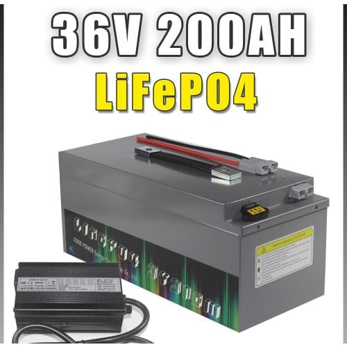 36V LiFePO4 Battery 36V 200AH 5000W LiFePO4 Deep Cycle Battery Pack