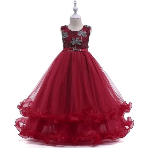 Long Tutu Princess Children Birthday Party Prom Wedding Bridesmaid Evening Infant Summer Dress Kids Vestidos Baby Girl Clothes