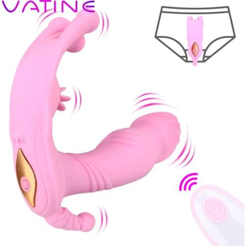 Erotic Wearable Vibrator Intelligent Heating Dildo Vibration Panties 7 Mode Clitoral Stimulator Sex Toys for Women