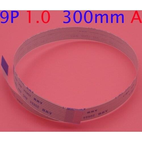 1pcs/lot 9pin FFC FPC flat flexible cable 1.0mm pitch 9 pin A Forward Length 300mm Ribbon Flex Cable AWM 20624 80C 60V VW-1