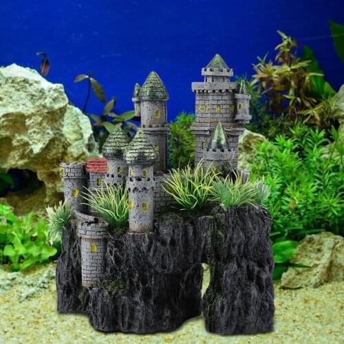 Simulation Resin Hide Castle Fish Tank Aquarium Ornaments Decor Fish Aquatic Pet Supplies Pet Products