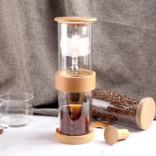 Ice drop coffee pot household drip type ice brew coffee pot cold extraction coffee appliance glass coffee filter pot