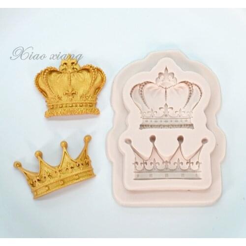 King Crown And Queen Crown Fondant Silicone Molds For Baking Cake Decorating Tools Pastry Kitchen Baking Accessories M1133