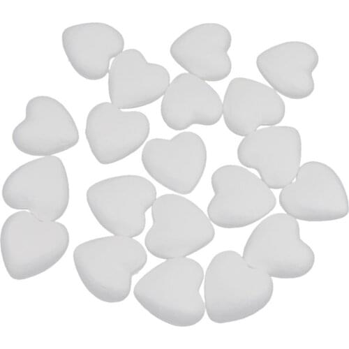 Mag 20 Pcs White Modelling Craft Polystyrene Foam Love Heart for Model Making and Other Kinds of Craft Projects 60mm