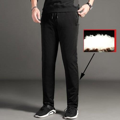 Men Outdoor Winter White Duck Down Pants Thicken Thermal Scratchproof Waterproof Warm Pants