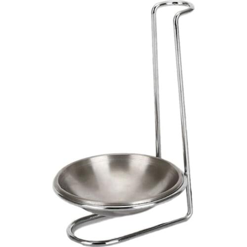 Stainless Steel Spoon Rest Lid Holder Vertical Stand Storage Rack Cookware Organizer Kitchen Accessories Cooking Tools