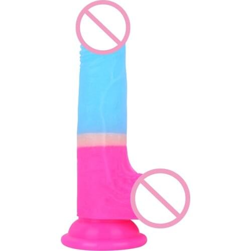 New large anal sex toy colorful realistic penis ass animal fantasy fake vagina anal insertion massage male and female anal