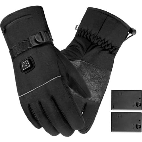 Winter Electric Heated Gloves 3.7V Rechargeable Cycling Warm Heating Touch Screen Skiing Gloves Powered For Men Women Warmer