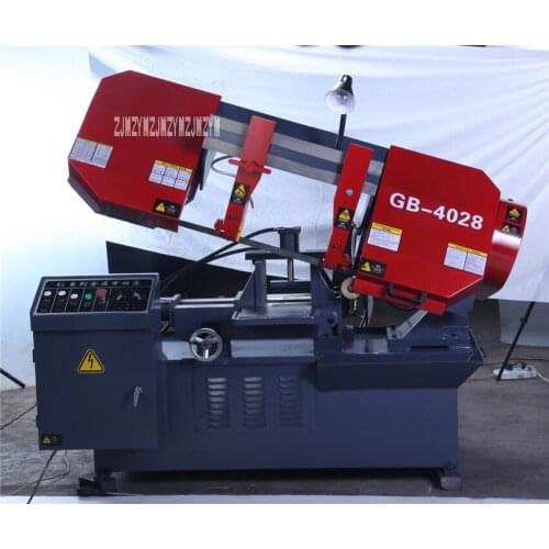GB4028 Semi-automatic Horizontal Metal Band Sawing Machine High-quality Band Saw Metal Cutting Machine 380V 2.2KW (400*280mm)