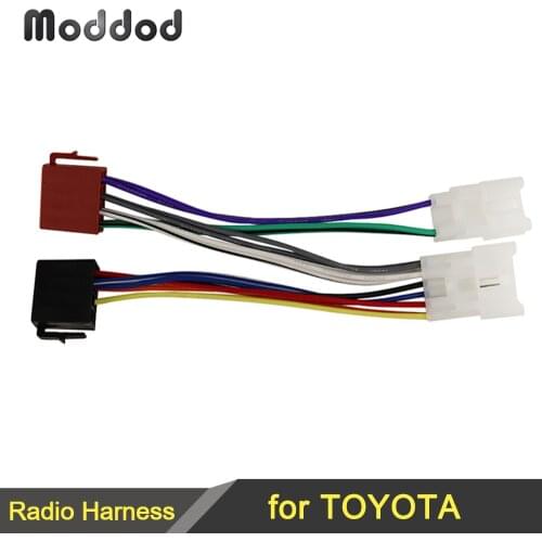Wiring Lead Harness ISO Stereo Wire Cable for TOYOTA Lexus MR2 Land Cruiser RAV4 Solara Yaris Car Radio Male Plug Adapter