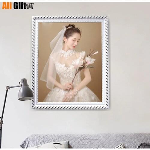 Simple Modern European Solid Wood Photo Frame A3 A4 Wedding Photo Frame Table Hanging Wall Custom Solid Wood Pictures Frames