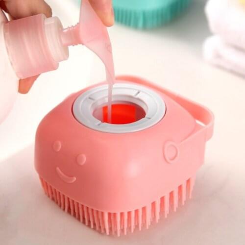 Pet Dog Shampoo Massager Brush Cat Massage Comb Grooming Scrubber Shower Brush for Bathing Hair Soft Clean Silicone Brushes