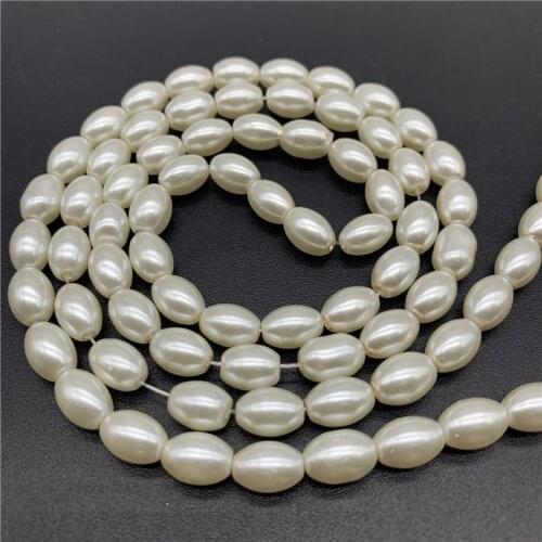 4x6mm 9x6mm Glass Beads Imitation Pearls Oval Shape SeedBeads Spaced Beads For Jewelry Making DIY Charms Bracelet Necklac