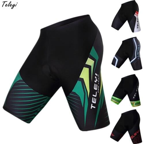 Teleyi 2021 Racing Sport Cycling Shorts Ropa Ciclismo Summer mtb Bicycle Shorts Coolmax 4D Gel Pad Bike Shorts bermuda Ciclismo