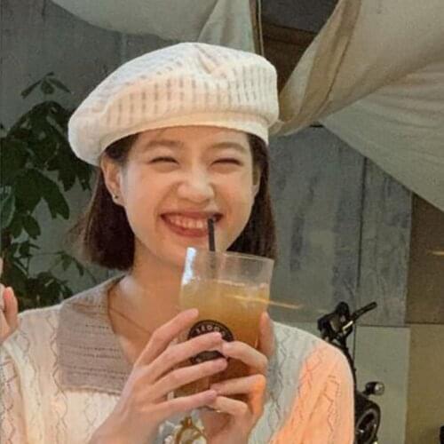 White Vintage Octagonal Casual Autumn girl Cap Panama Women Thin beret For Elegant lady Summer Female Hats Gorros