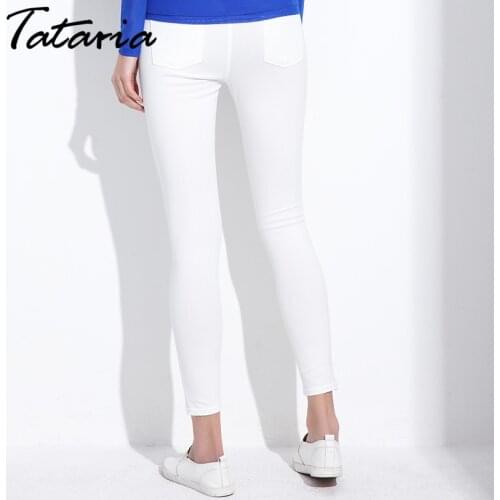 Womens Pants Strecth 2020 Skinny High Elastic Black Women Trousers Mujer Causal Full Length Slim Women leggings TATARIA