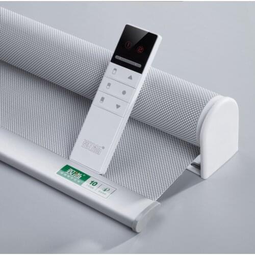 2019 New Customized Daylight Fabric Plug-in System Motorized Roller Shade Blinds Compatible with Alexa Google Home via Broadlink