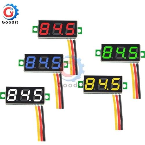 0.28 inch DC LED Digital Voltmeter 0-100V Voltage Meter Auto Car Mobile Power Voltage Tester Detector 12V Red Green Blue Yellow