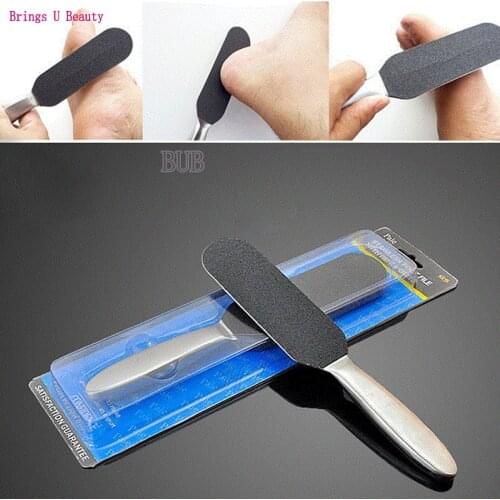 1set Pro 26.2cm(L) Pedicure Feet Care Foot Rasp Double-sided Sanding Cloth Files 6pcs #80 Stainless Steel Handle 6pcs #150 Grit