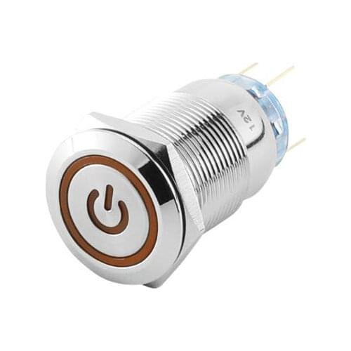 1pcs Angel Eye Stainless Steel Metal LED 19mm Push Button Switch dash 3 5 6 12v 24v 48v 110v 220v Ring Light Switch reset Switch