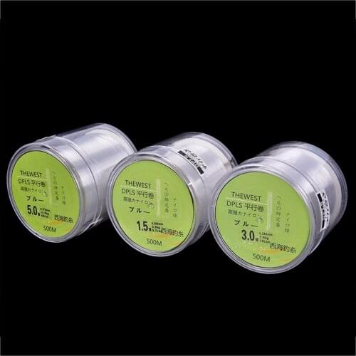 100% 500M transparent Fishing Line Super Strong Nylon Not Fluorocarbon Non-Linen Tackle Multifilament Fishing