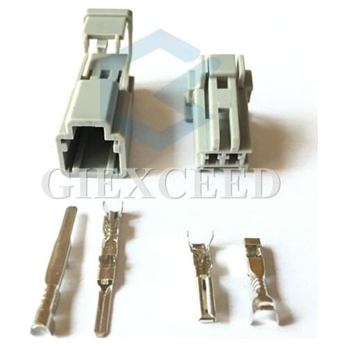 2 Sets 2 Pin Automobile Engine Lamp Socket Motor Car Plug Wire Connector Waterproof Connectors 6098-0240 6098-0239 For Nissan