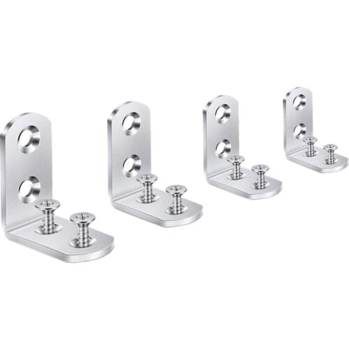 4Pack Corner Brace L Brackets - Right Angle Brackets Metal Corner Brackets 90 Degree Bracket for Chairs with Screws