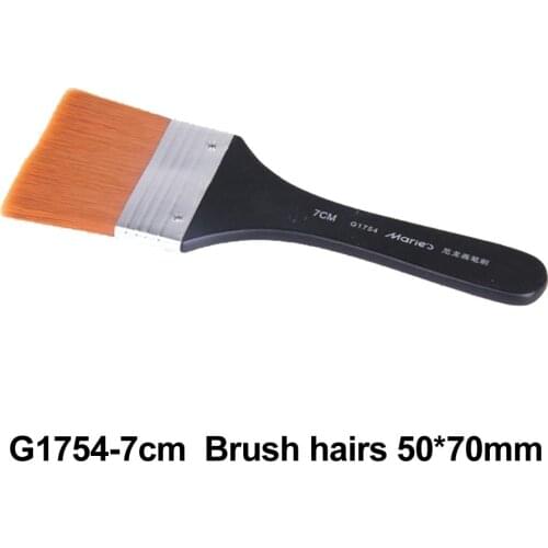 No. 7 Paint Brush Long Flat Head Cleaning Brush Gouache Acrylic Painting Brush Oil Brush Painting Wall Art Supplies