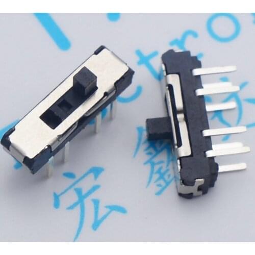 80pcs Toggle Switches MSS23D18 8pin Third gear switch vertical dip 2P3T 3