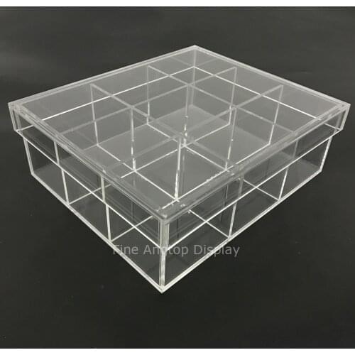 Acrylic Mineral Stone And Crystal Collectors Box Jewelry Accessories Storage Plexiglass Gift Favor Boxes With Removable Cover