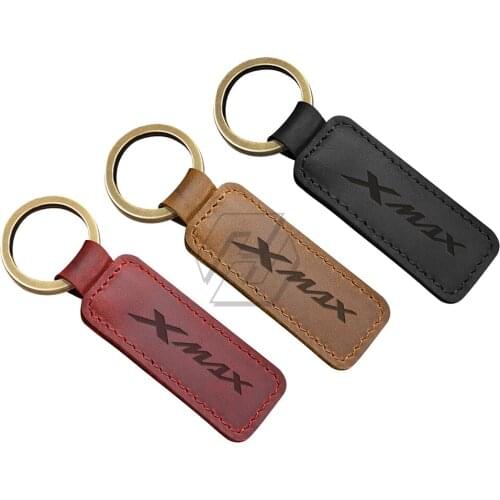 For Yamaha XMAX Scooter X-max Key Chain Motorcycle Keychain Cowhide Key Ring