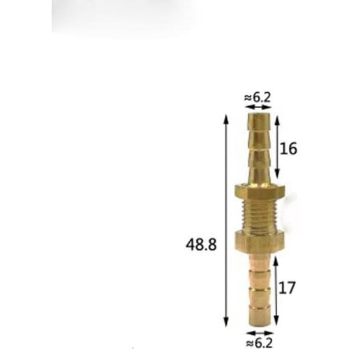 Fit 6mm ID Hose Brass Bulkhead Hosetail Hose Barb Pipe Fitting Connector