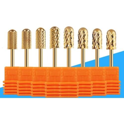 Nail Drill Bits Elecric Machine Manicure Milling Cutter Nail Art Polishing Clean Golden Alloy Pedicure Accessory Nail Drill Bits