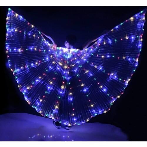 Hot-Selling Bellydancing LED Isis Wings Nice Oriental Dance Accessory LED Wings Sexy Stage Show Props Wings 5 colors available