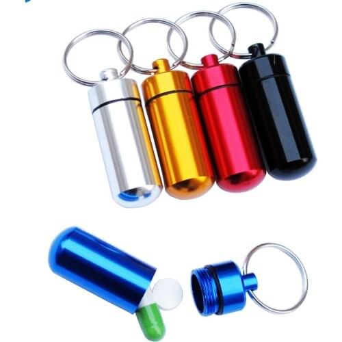 Mini Aluminum Portable Travel Pill Cases Spillter Tablet Pills Drugs Organizer Dispenser Medicine Storage Containers 300pcs/lot