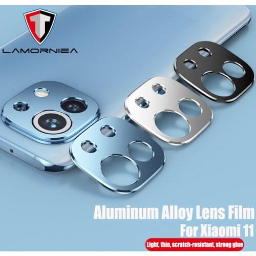 Aluminum Alloy Metal Camera Lens Cover For Xiaomi Mi 11 360 Full Glue Cover Protective Camera Glass Lens For Xiaomi Mi 11 Mi11