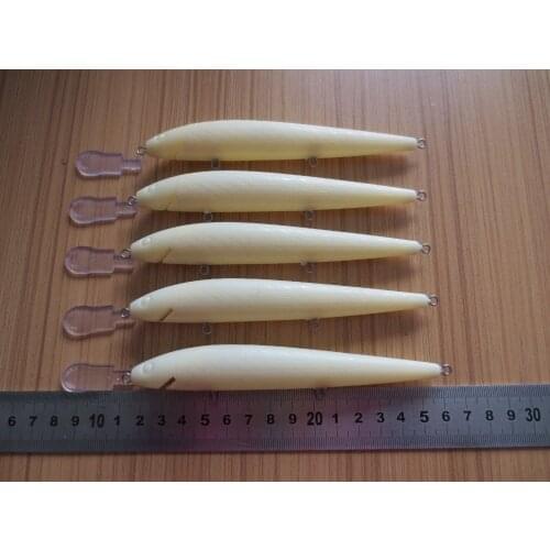 10pcs Unpainted Fishing Lure Body 5 3/4 Inch 1/2 OZ Minnow Blank lures JS#178