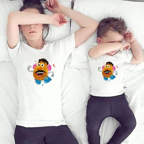 New Summer Harajuku Toy Story Mr. Potato Head Print Children T-Shirt Boy Short Sleeve Parents' T Shirt Casual Tshirt Family Look