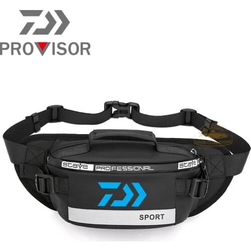 2021 New DIAWA Fishing Bags For Men Casual Nylon Letter Waist Bags Travel Storage Chest Bags Outdoor Sports Fishing Bag