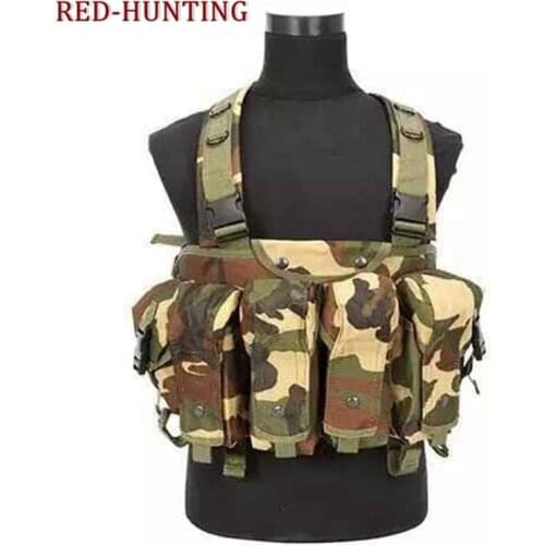 New Camouflage Hunting AK 47 Magazine Carrier Combat Military Camouflage Tactical Vest Airsoft Ammo Chest Rig Carrier Combat Top