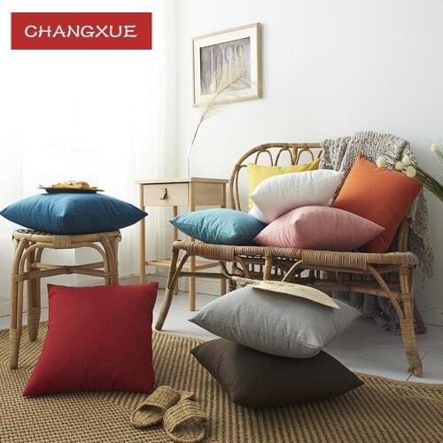 Solid Color Pillow Case Outdoor Waterproof Throw Pillow Cover Garden Home Decoration Pillowcase For Couch Car Sofa Cushion Cover