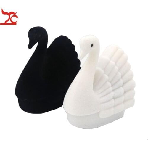 Wholesale 100pcs/lot Velvet Lovely Bear Star Swan Necklace Ring Earrings Casket Present Gift Boxes For Jewellry Wrap Bulk