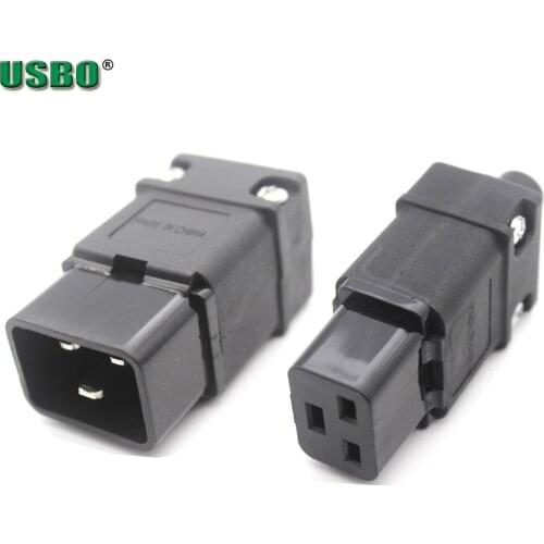 Wholesale ce 250v 16a C19 C20 female male 3 sprong AC PDU UPS power outlet wired electrical Receptacle AC socket plug