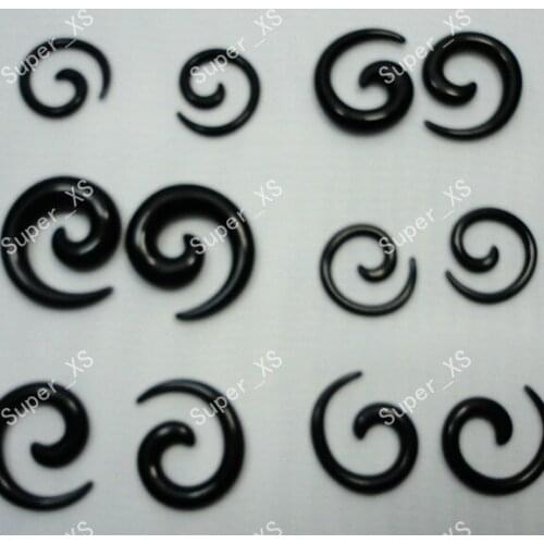 Wholesale jewelry lots 40pcs Mixed-size Printing whirlpool ear expansion nail free shipping LB239