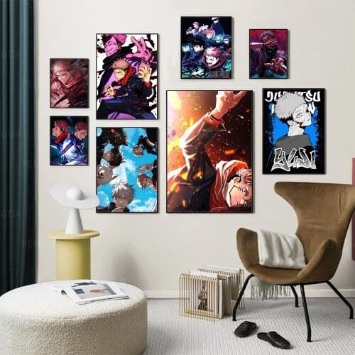 Canvas Prints Poster Home Decoration Japanese Animation Painting Wall Artwork Picture Modular Portrait Living Room No Framework