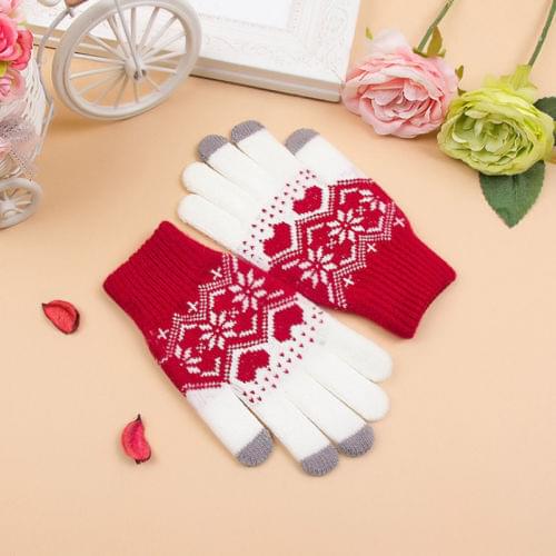 Hot Touch Screen Gloves Women Girl Stretch Knit Mittens Winter Warm Gloves NEW